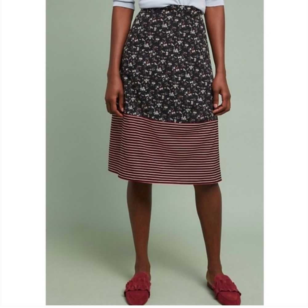 ISLA MAUDE x ANTHRO Peyton Patchwork Skirt Medium